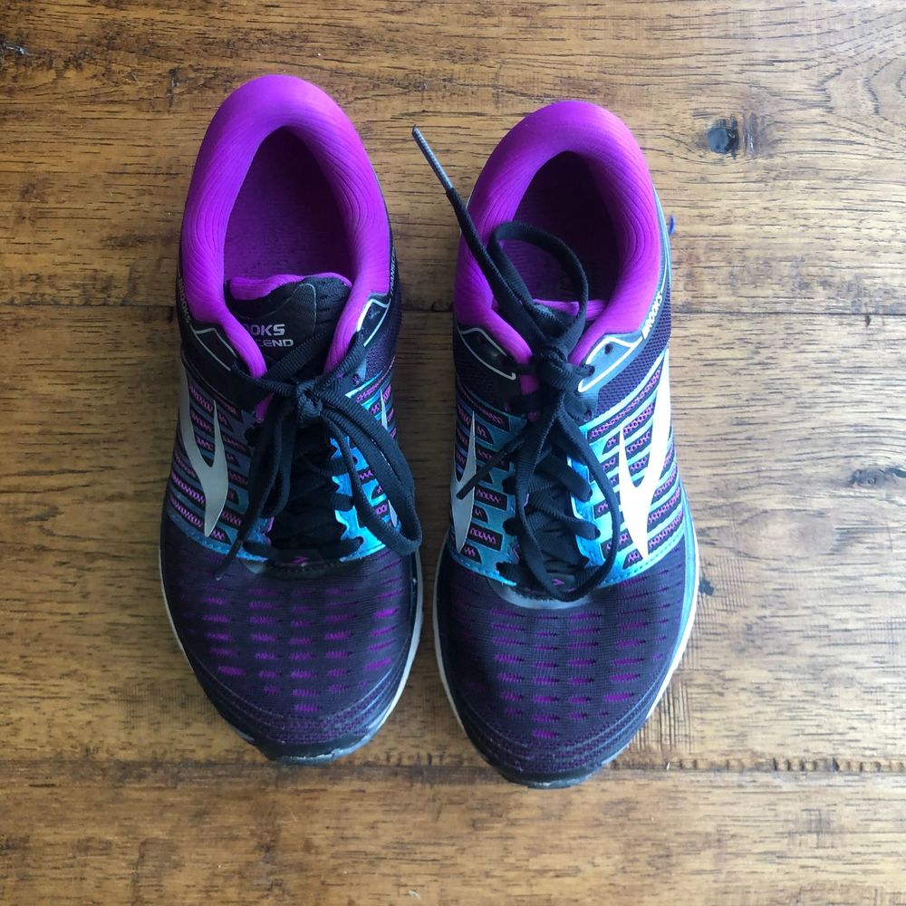 Brooks Transcend 5 Purple Black Running Shoes - Picture 6 of 7